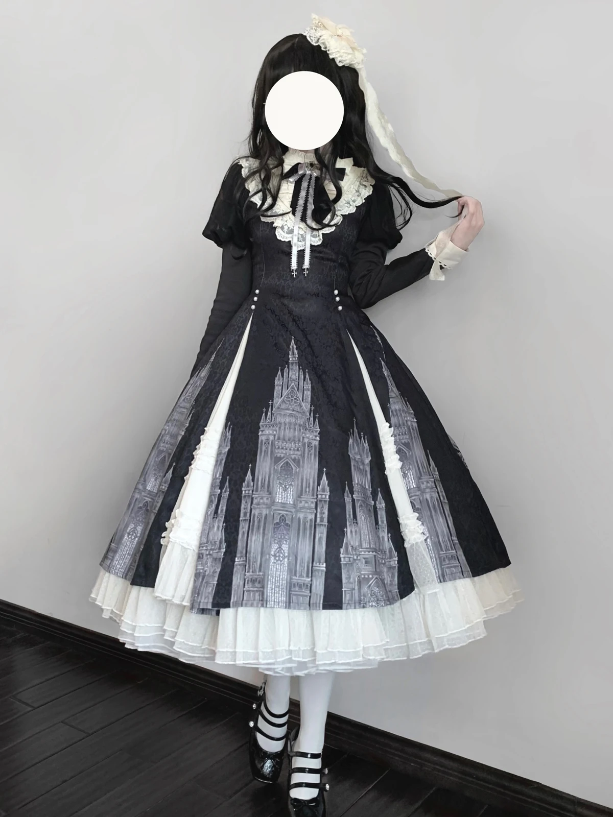 Unknown Star Original Authentic Church Bell Long Sleeve Elegant Lolita Dress Spring/autumn New Retro Gothic Dress