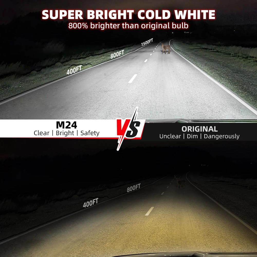 2 قطعة توربو LED المصابيح الأمامية 6000K استبدال HID لمبات لسيارات BMW 5 سلسلة E60 E61 2006 2007 2008 2009 2010 2011 #5