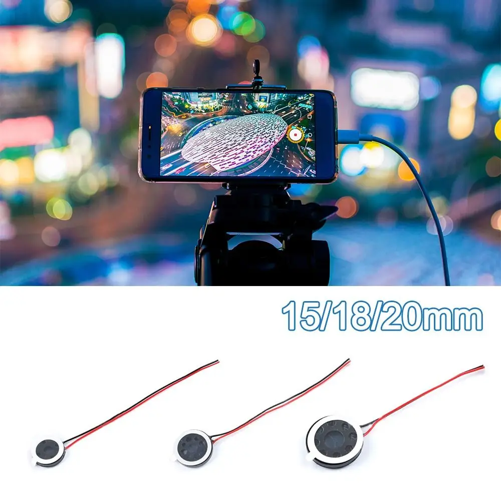 8ohm redondo 8 ohm 1w alto-falante terminal redondo pequeno alto-falante conector de áudio diy 15mm/18mm/20mm