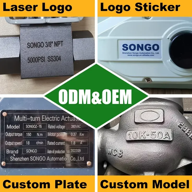 On/off DN100 4 Inch EPDM Wafer Type Stainless Steel 304 Ductile Cast Iron Pn16 Motorized Electric Actuator Water Butterfly