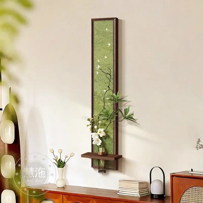 3D Sandstone Wall Art With Hydroponic Green Plant Modern Decorative Hanging Painting For Living Room Entrance And Home