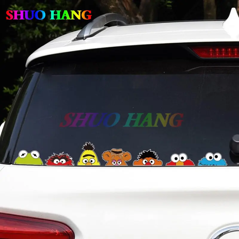 Car Stickers Catoon Cute Lolvely Funny Reflective Decoartion For Windshiled Rearview Mirror Fender Cover  Motorcycle birds