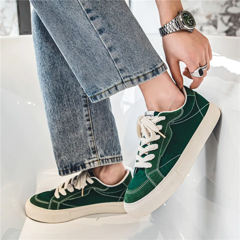 Breathable Youth Wear-resistant Solid Color Sneakers Men's Shoes Summer Student Versatile Comfortable Anti Slip Casual Shoes