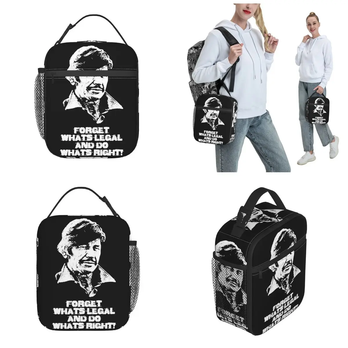 Charles Bronson Head Actor Thermal Insulated Lunch Bag for Travel Portable Bento Box Cooler Thermal Lunch Boxes