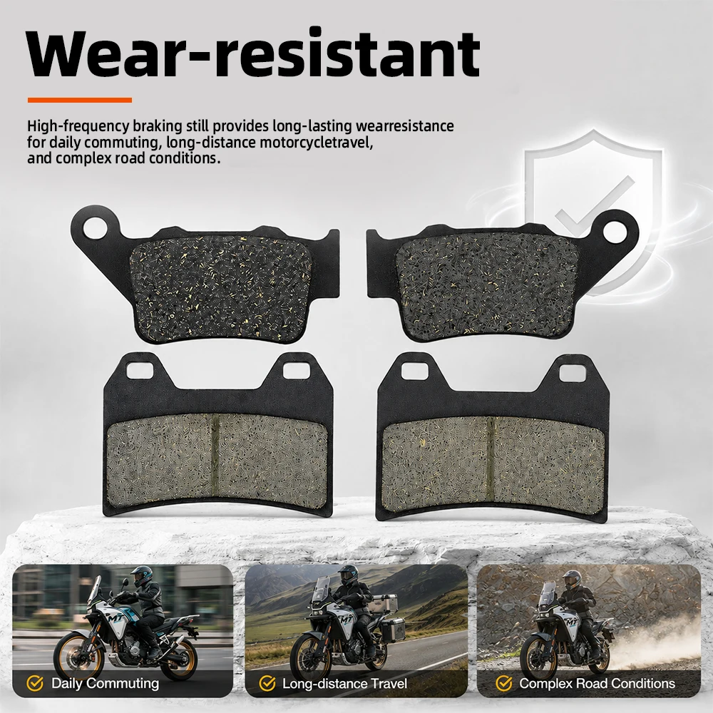For CFMOTO 450MT Front Brake Pads Rear Pad Disc Brake Pads Add Graphite Motorcycles Accessories ADV Motorcycle Parts view 4