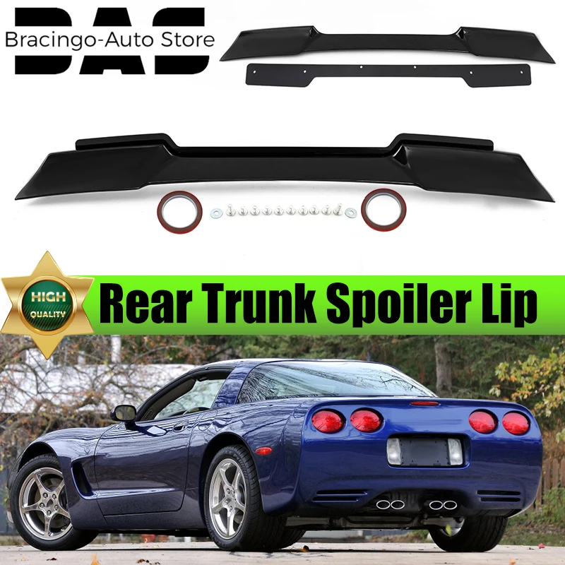 Fit For Corvette C5 ZR1 Extended Style 1997 1998 1999 2000-2003 2004 Gloss Black Car Rear Wing Spoiler Splitter Car Accessories