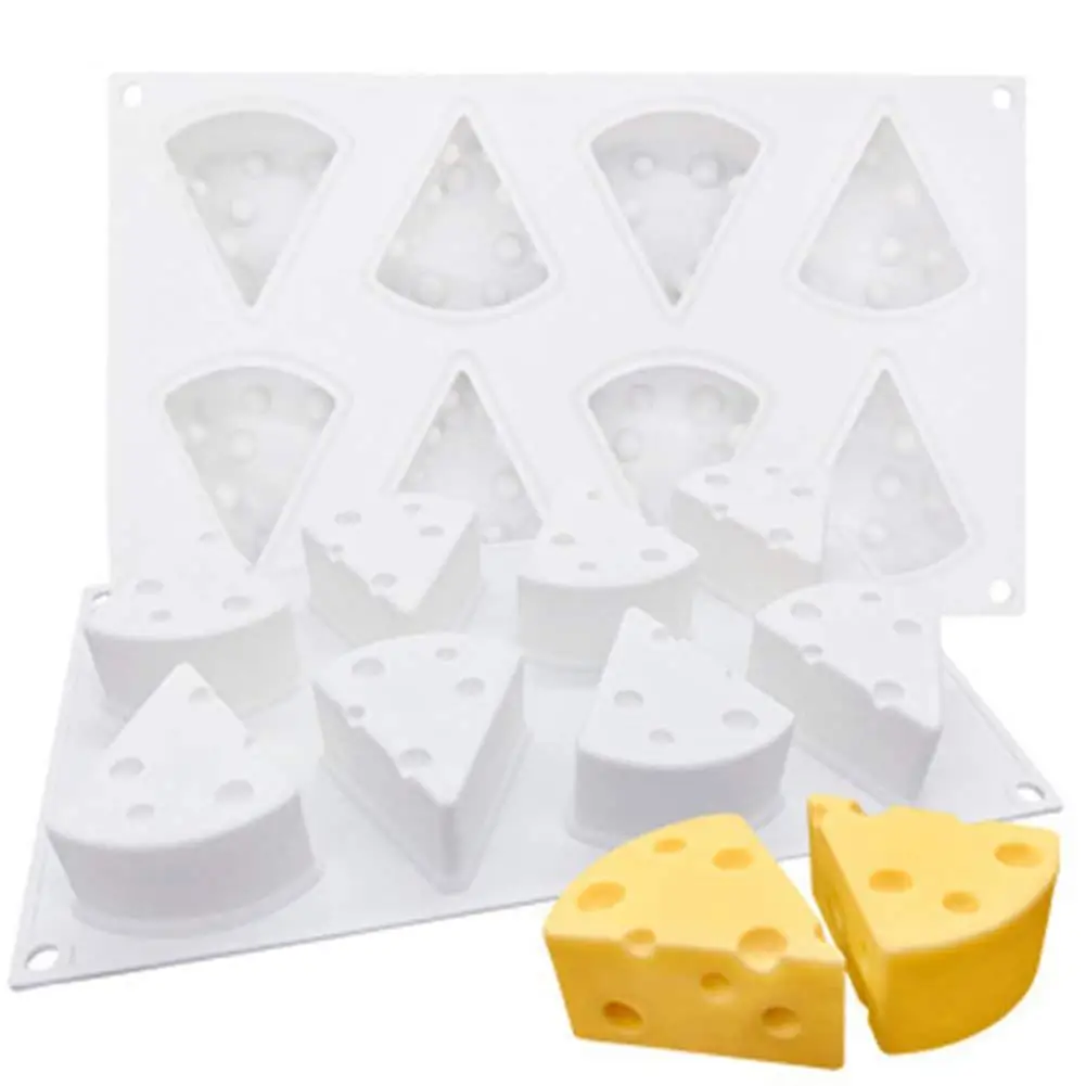 

Cheese Shaped Cake Mold For Diy Baking Dessert Art Mousse Silicone 3d Mould Pastry Tools Accessories Baking Molds