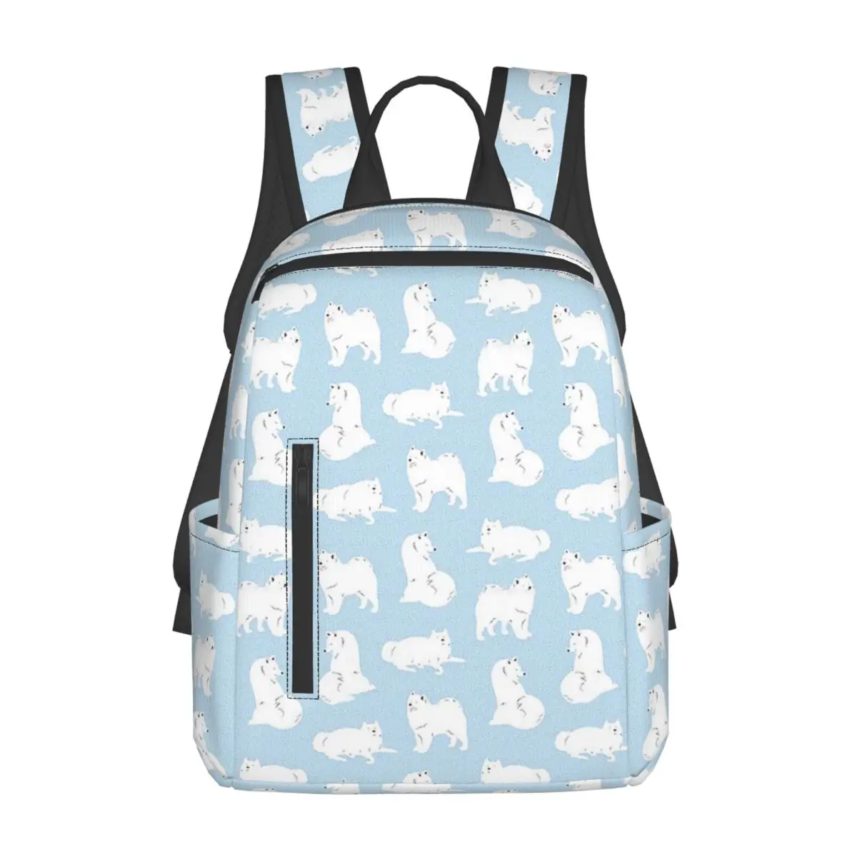 

Samoyed Print Backpack Daypack Large Capacity Children BookBag School Bag Shoulder Bags for Men Women