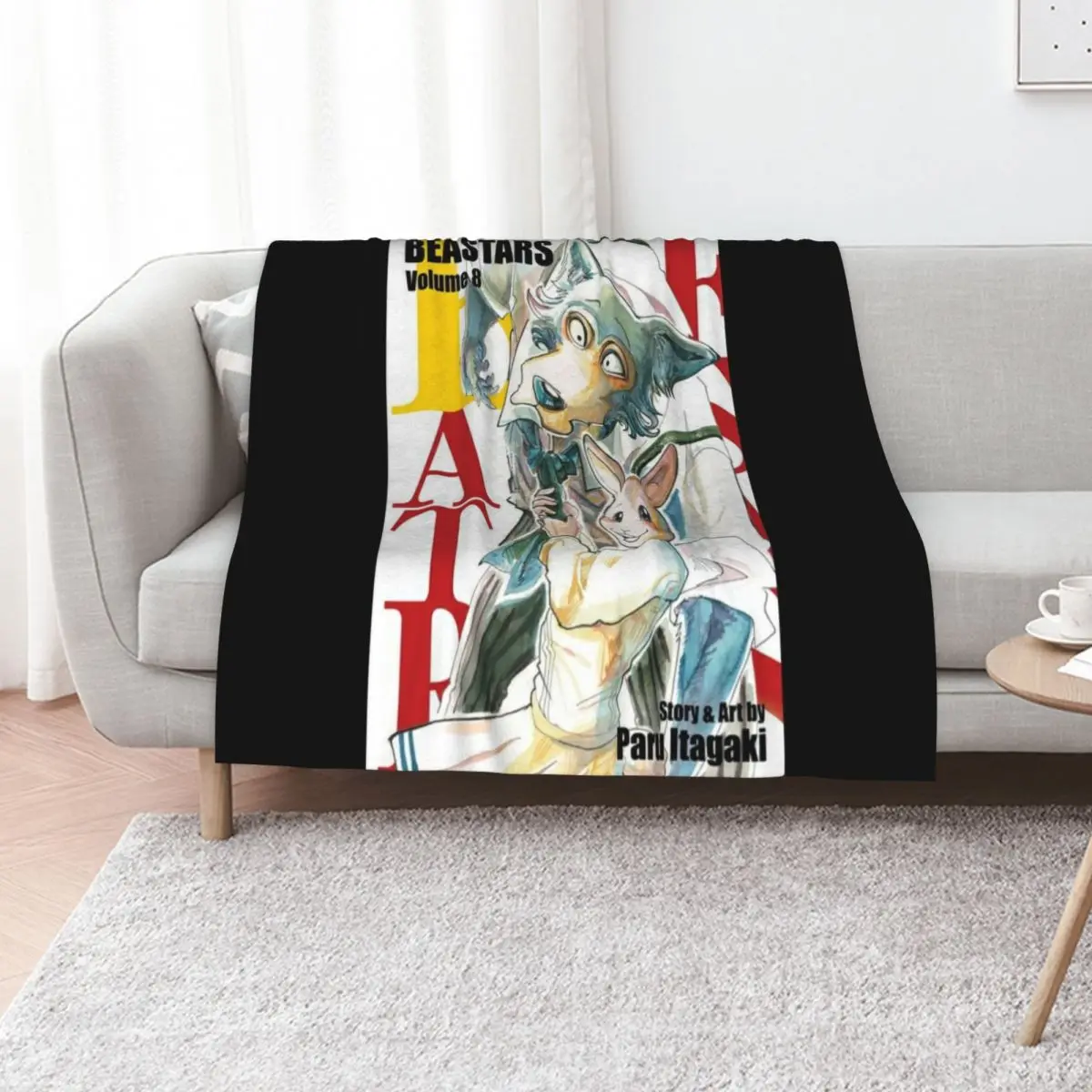 

Beastars Anime Throw Blanket Decorative Sofas Flannel Quilt sofa bed Blankets