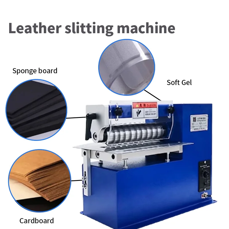 Slitter Machine Leather Belt Cardboard Silicone Soft Rubber Cutting Machine For Shoe Bags Straight Vegetable Tanned Leather Slic