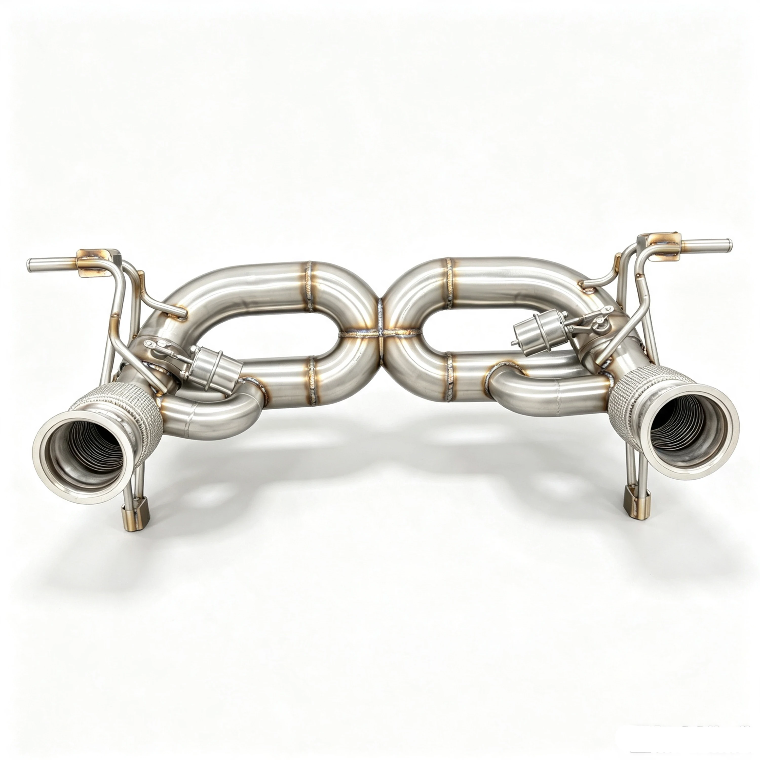 Edelstahl-Auspuffanlage mit geradem Rohr, 1,2 mm dick und glatter Oberfläche für Huracan EVO/STO 5.2 V10 – Detail 7