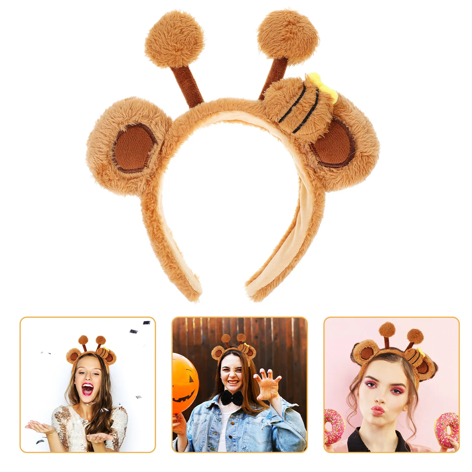 

Adorable Bumblebee Party Headband for Women Graduation Halloween Thanksgiving Spring Carnival Bee Hair Accessories