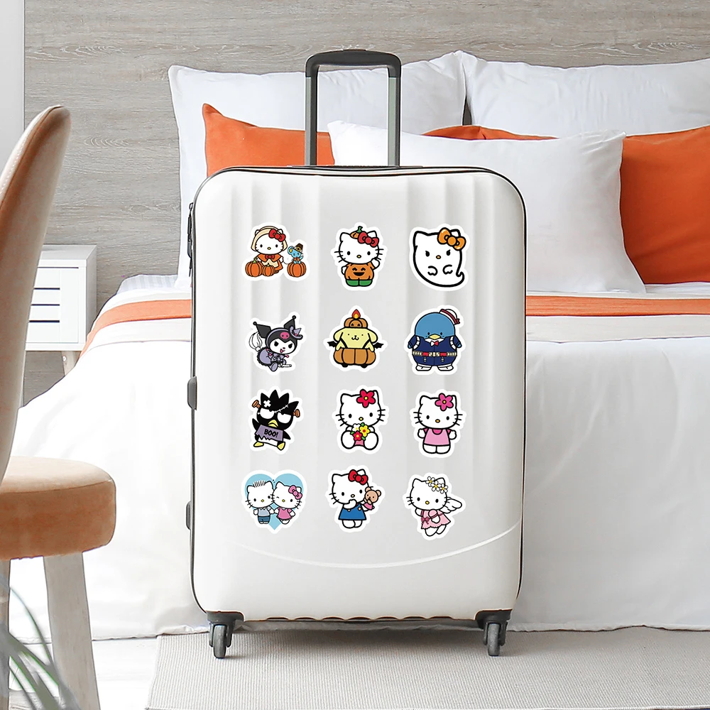 10/30/50PCS Mixed Sanrio Anime Cartoon Cute Kuromi Hello Kitty DIY Luggage Guitar Fridge Laptop Funny Graffiti Sticker Toy Gift