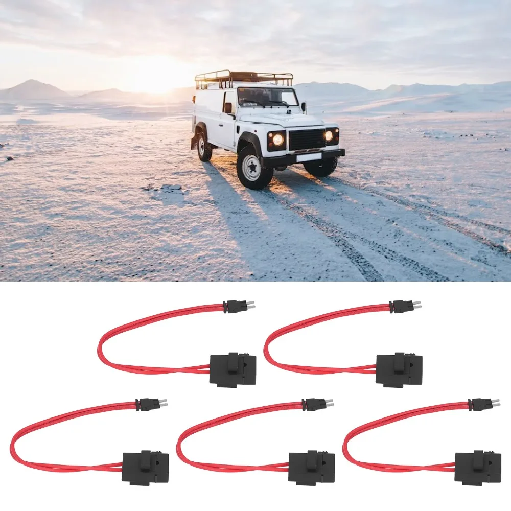 5 PCS Heavy Duty Car Holder Connector 230mm Long Feet 9.1mm Wire Extension Compact Direct Replacement Holder Connector