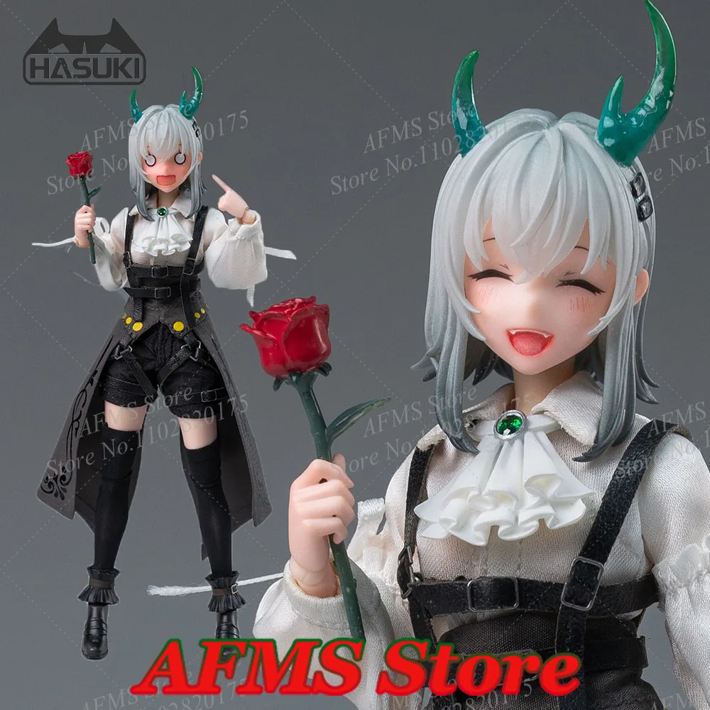 HASUKI PA008 1/12 Scale Collectible Figure Rose Knight Gloria Full Set 6Inch Anime Women Soldier Model Pocket Art Series Dolls