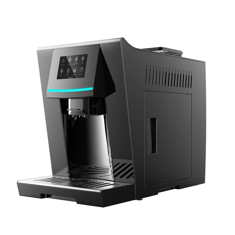 4 Language One Fully Automatic Bean To Cup Espresso hine Coffee Beans Powder Brewing Milk Foam Cappuccino Latte