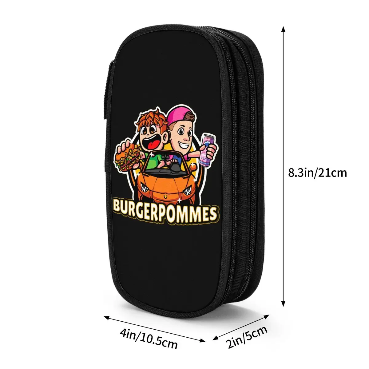 Burgerpommes Icrimax Pencil Case Kawaii Y2k Anime Canvas Pencil Pouch Boy Girl Lovely Large School Pencil Cases Stationery