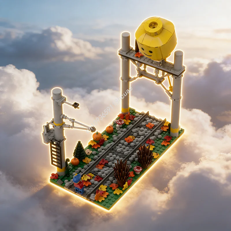 

552 детали MOC: Подвесные шары, модель города из серии Junji Ito, конструктор, архитектурная игрушка, развивающий кирпичик, рождественский подарок для детей