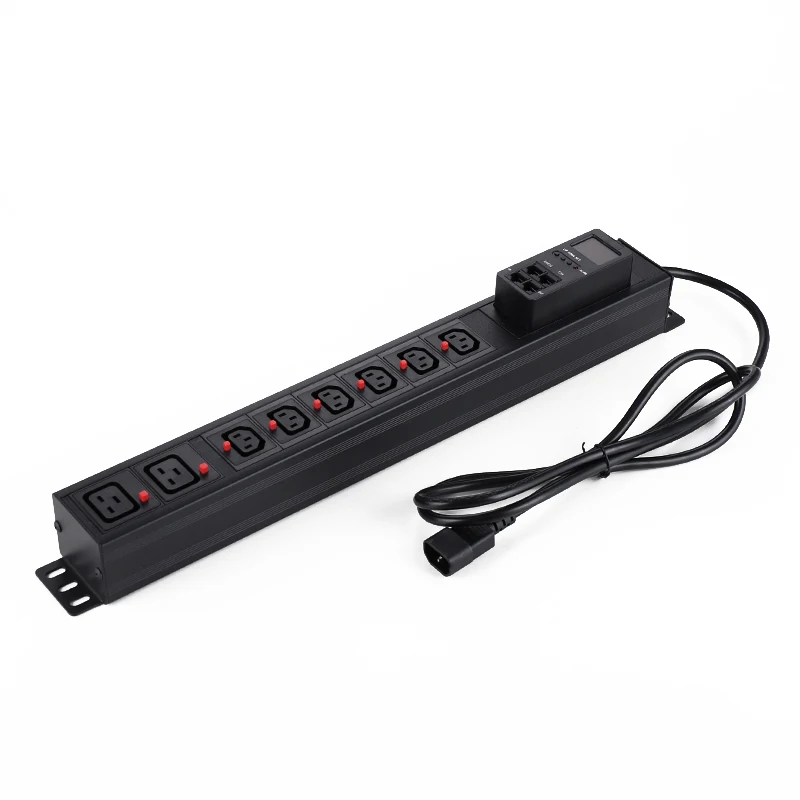 

19Inch 1.5U 8 Ways Monitored 485 PDU Smart 485 Meter Power Distribution Unit for Internet Data Center