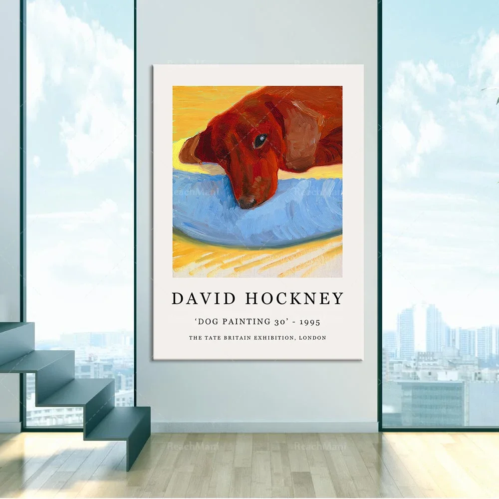 David Hockney exhibition poster-highest quality print-wall art decoration