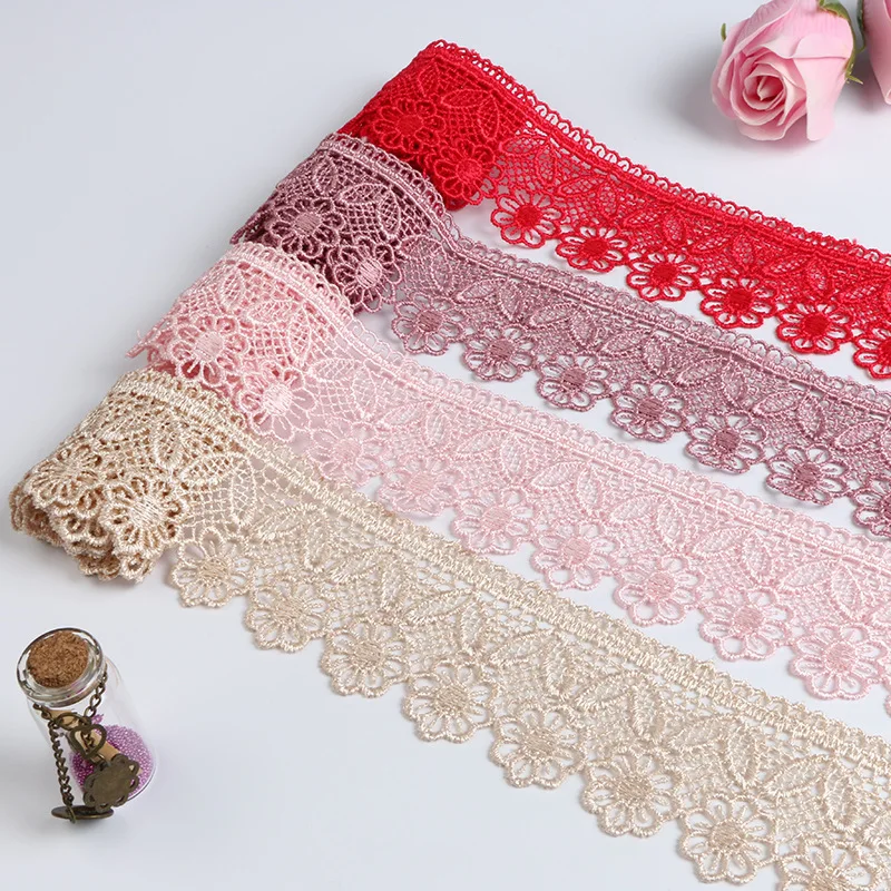 5CM water-soluble polyester lace embroidered lace home textile sofa switch sticker accessories DIY handmade clothing
