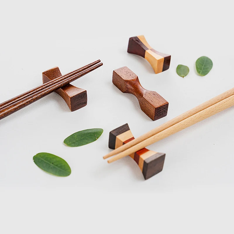 Japanese Chopsticks Holder Wooden Chopsticks Stand Vintage Chopstick Rest Dining Table Tableware Home Restaurant Supplies