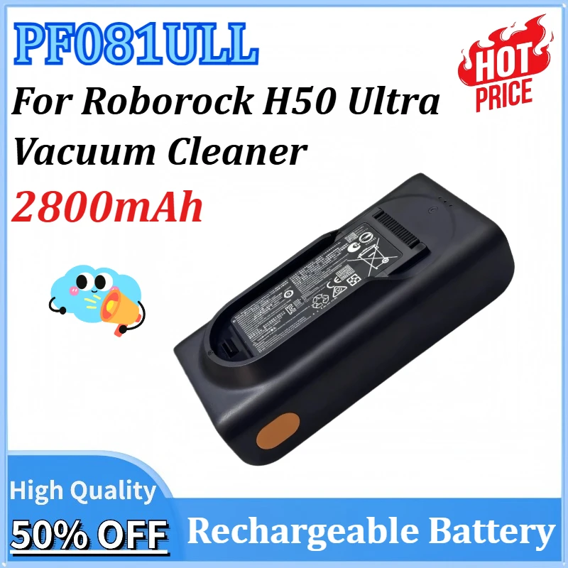 

Новый PF081ULL 2800 мАч 29,6 В для пылесоса Roborock H50 Ultra, аккумуляторные батареи