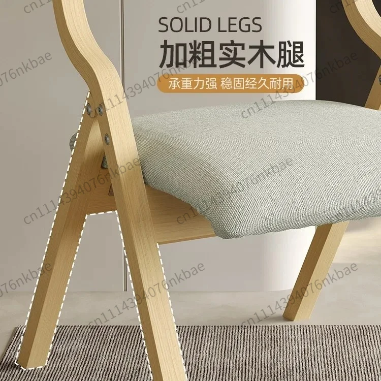 Nordic Minimalist Legless Foldable Dining Chair Portable Household Leisure Dining Chair