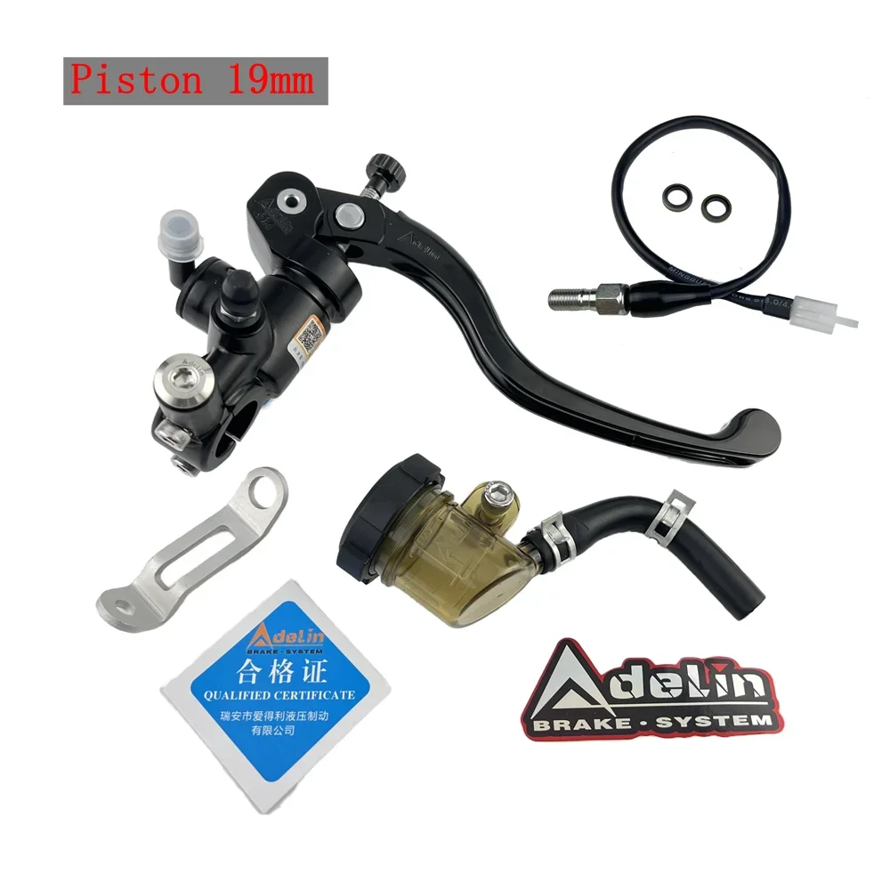 Adelin 19mm Motorcycle Hydraulic Pump Brake Clutch Master Cylinder Lever Handle Universal For Honda Yamaha Kawasaki R6 FZ6 GSXR6 view 2