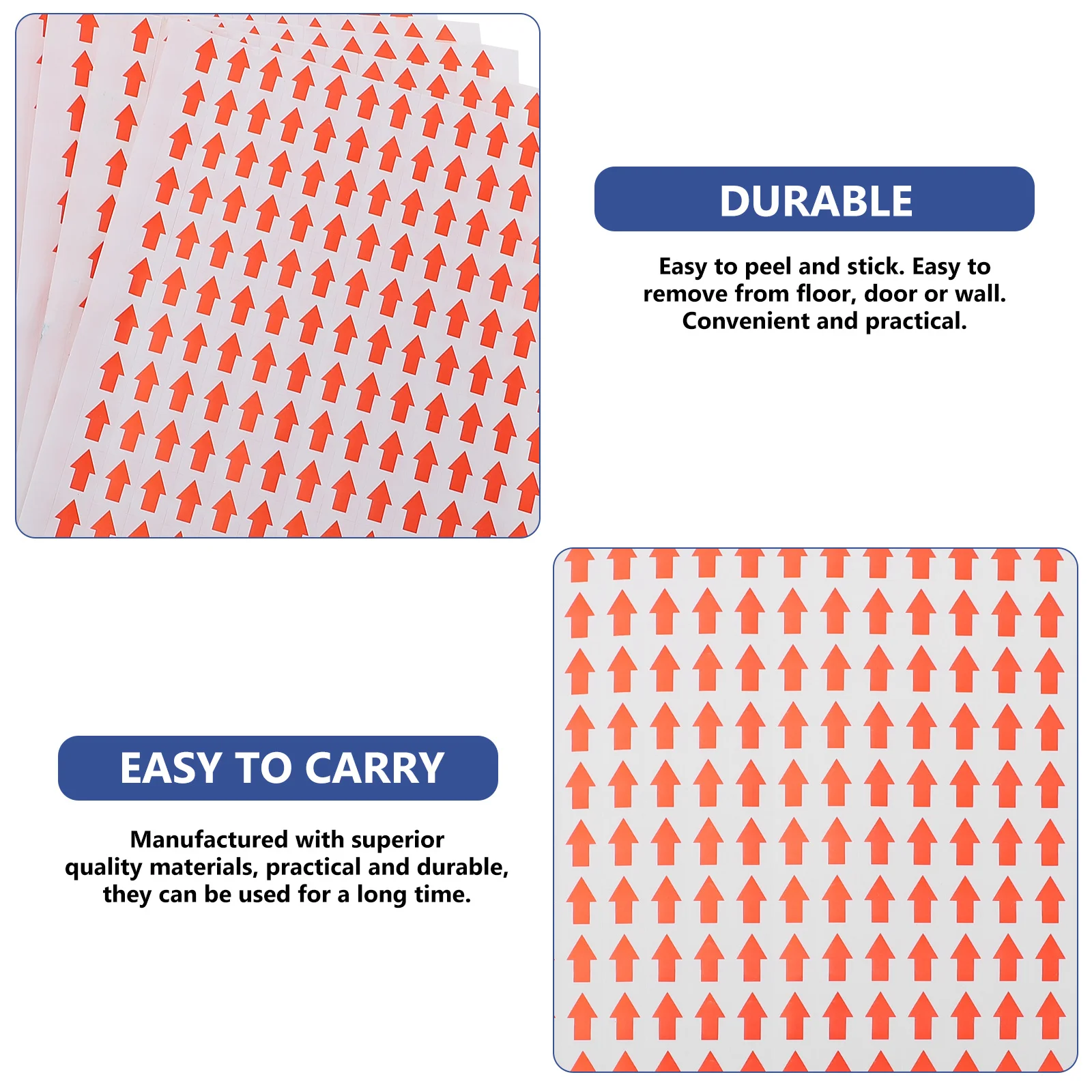 1000Pcs Arrowhead Directional Stickers Indicator Labels Easy Peel Practical Application for Factories Schools Warehouses