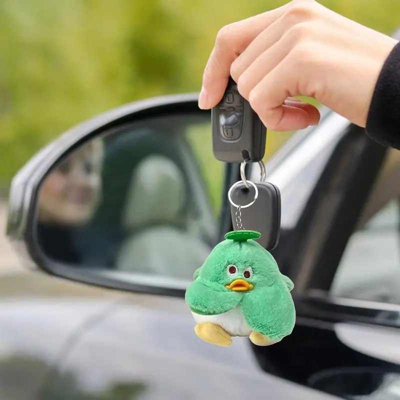 Duck Plush Ornament Keychain Ornament Plush Duck Cartoon Decor Chic Bag Pendant Phone Case Charm Huggable Companion For Kids For