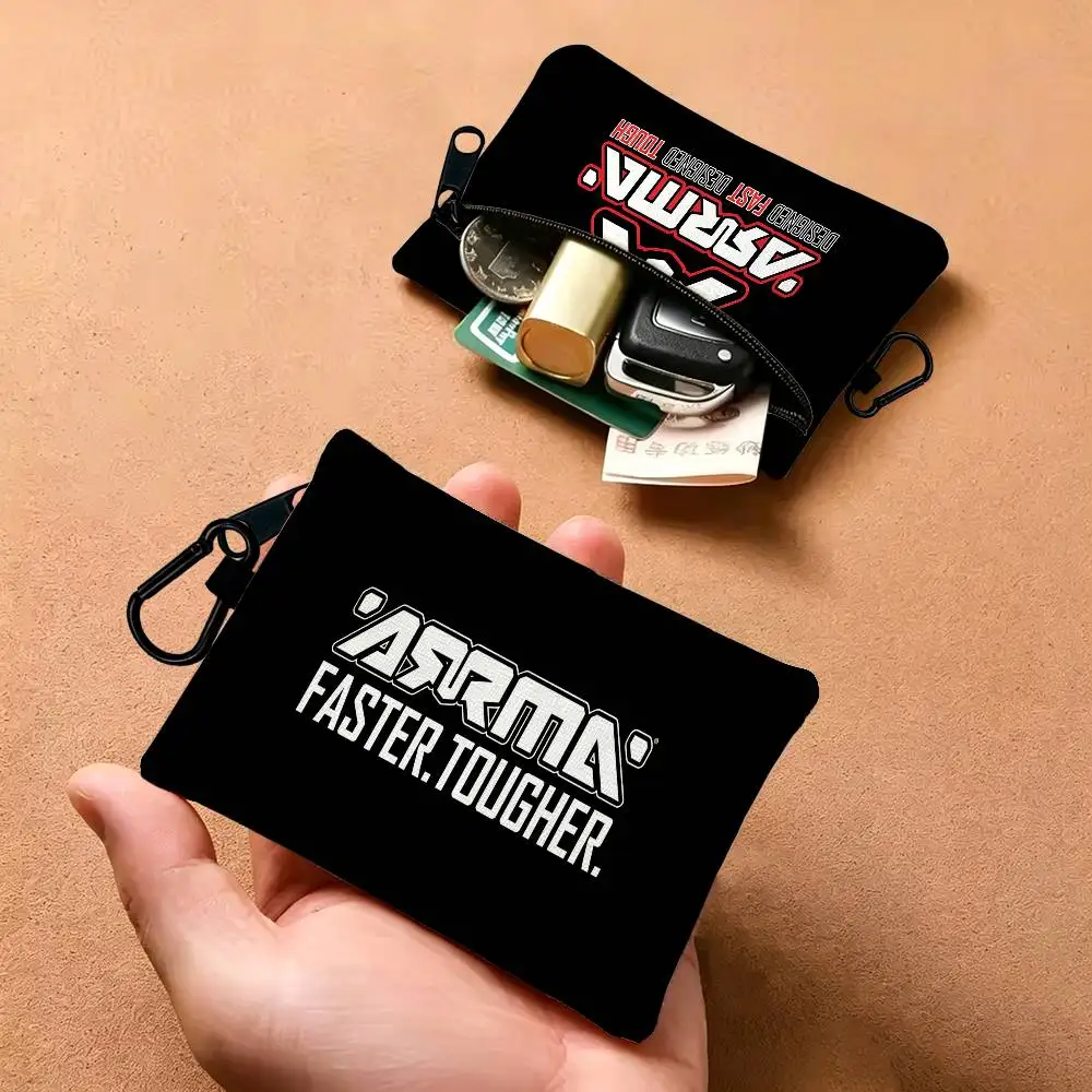A-ARRMA Portable Oxford Fabric Mini Wallet Carabiner Design Small Coin Bag For Cards Keys Earphones