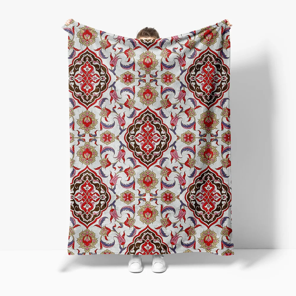 

Bohemian Floral Paisley Decorative Throw Blanket Bed Sofa Cover Decorative Cushion Cover Home Textile