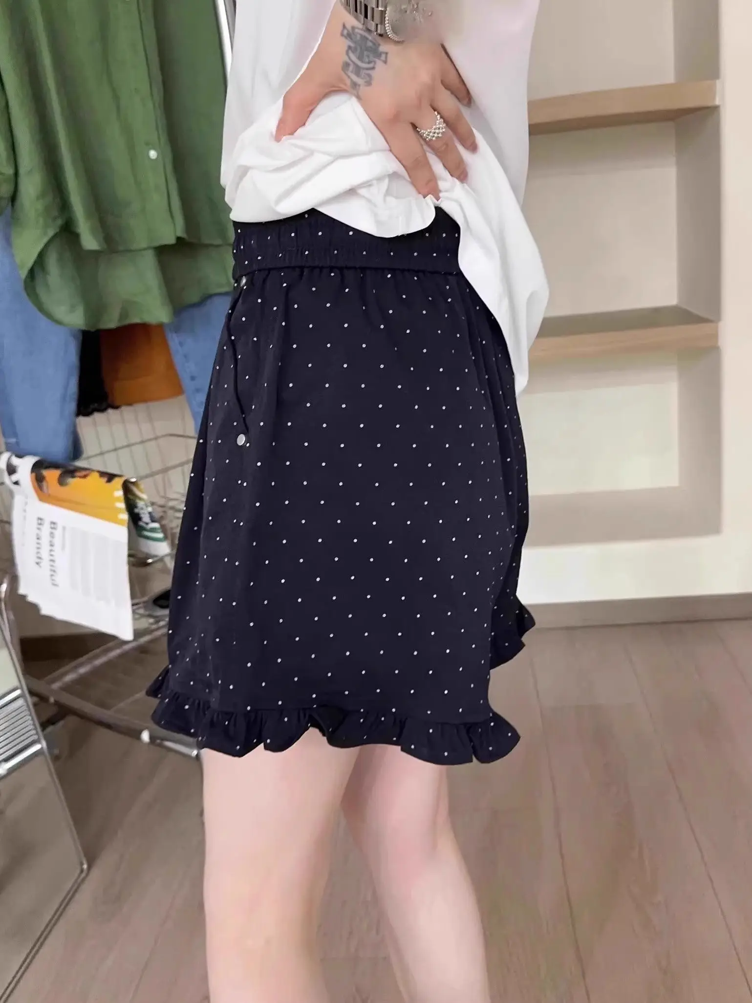 2026 New Style Drawstring Loose Casual Shorts Women's Summer Thin Wide Leg Shorts Ladies Elastic Waist Pockets Short Pants U08