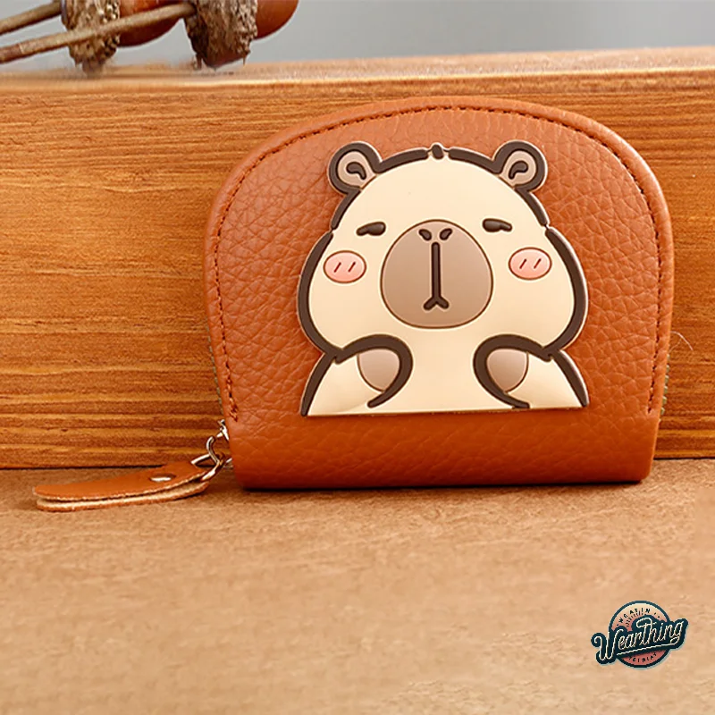 

Cute Capybara Bag Mini Cartoon Multi-Card Slot Storage Pouch Trendy Card Bag Portable Card Bag Fashion Kawaii Coin Purse Gifts