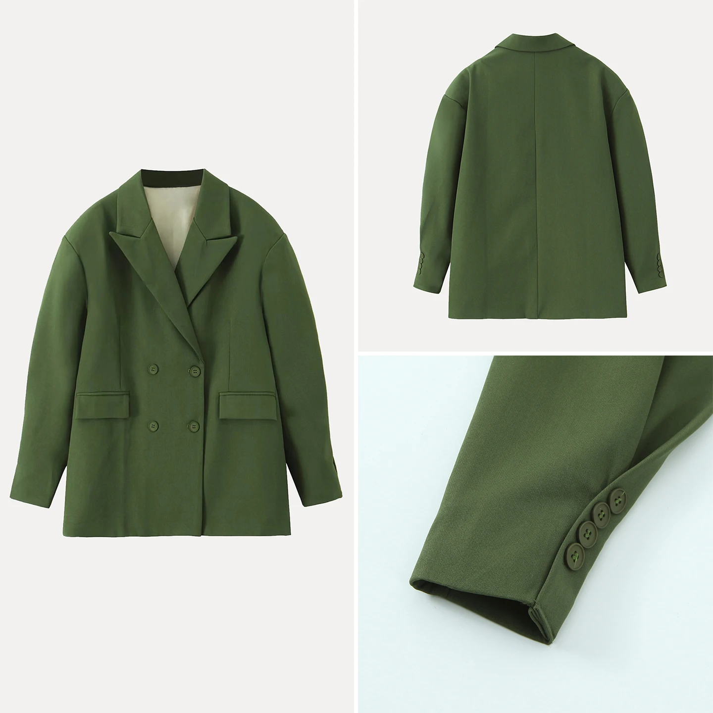 

2025 Autumn New Sle Women's Faion Personali Long Sve Loose Commute Casual Suit Jaet Ele Ladylike Outerwear