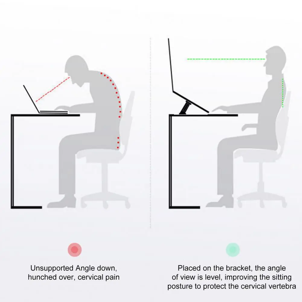 Tablet Stand for Laptop Laptop Holder for Smooth Operation Slim Foldable Laptop Bracket Portable Desktop for Heat for Office