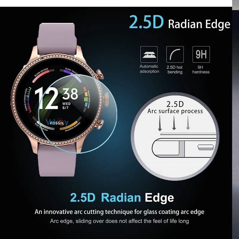 5 szt. Ochraniacz ekran Smart watcha do Skagen Falster Gen 6 Falster 3/2 Jorn Hybrid HR 38mm 42mm ochronna folia ze szkła hartowanego