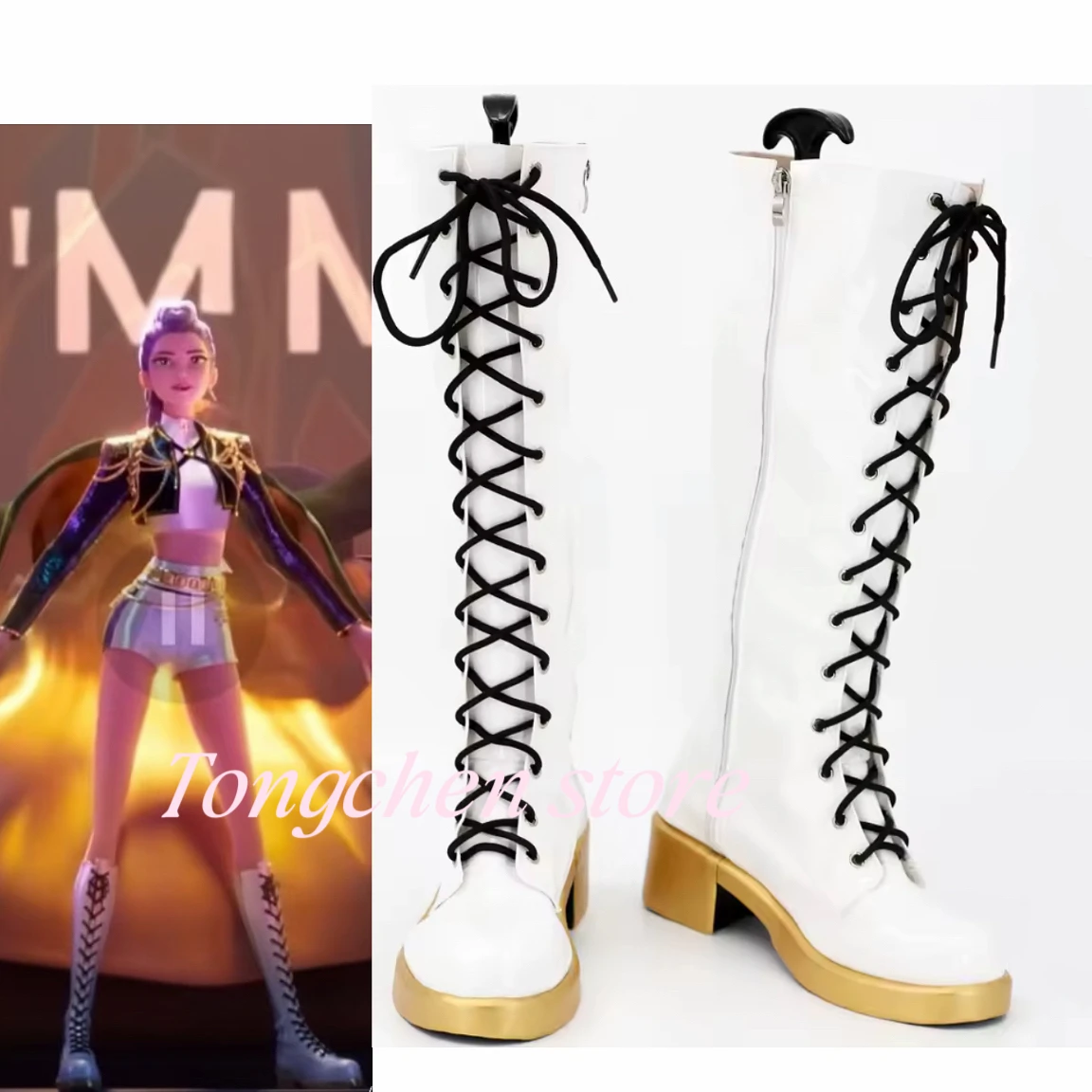 Kinder Erwachsene Jungen Mädchen Kpop Mira Rumi Zoey Cosplay Schuhe Stiefel Halloween Karneval Party Weihnachten Maßgeschneiderte Karneval Requisiten