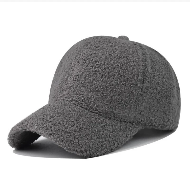 New winter spring thick plush Korean fashion  Baseball Cap Spring Autumn Summer leisure Sunshade Autdoor Cap for Men and Women