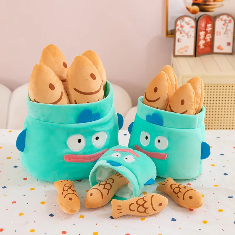 Sanrio peluche Taiyaki poisson jouet peluche Animal dessin animé pain poupée pour enfants anniversaire cadeau de noël drôle peluche pour les enfants