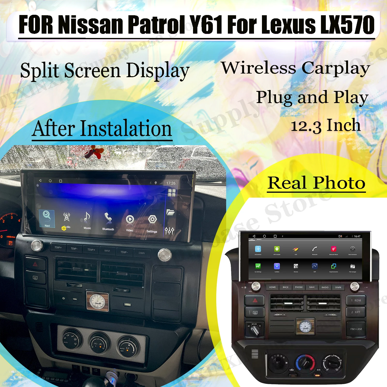 

Car Radio Stereo Receiver Android 11 For Nissan Patrol Y61 2006 2007 2008-2021 2022 For Lexus LX570 Upgrade 2020 GPS Head Unit