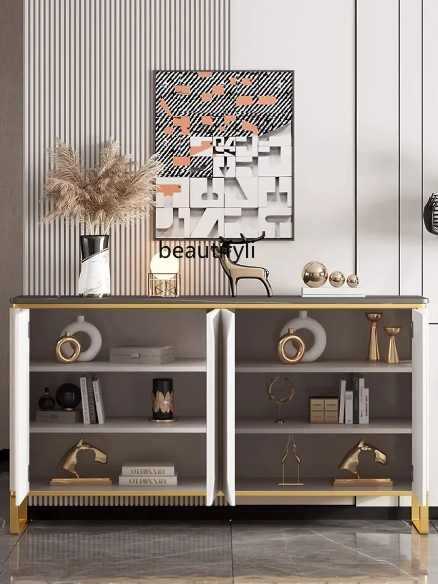 

02Light luxury porch cabinets, high-end home entry, modern simple lockers, living room partitions, wall decorative cabinets