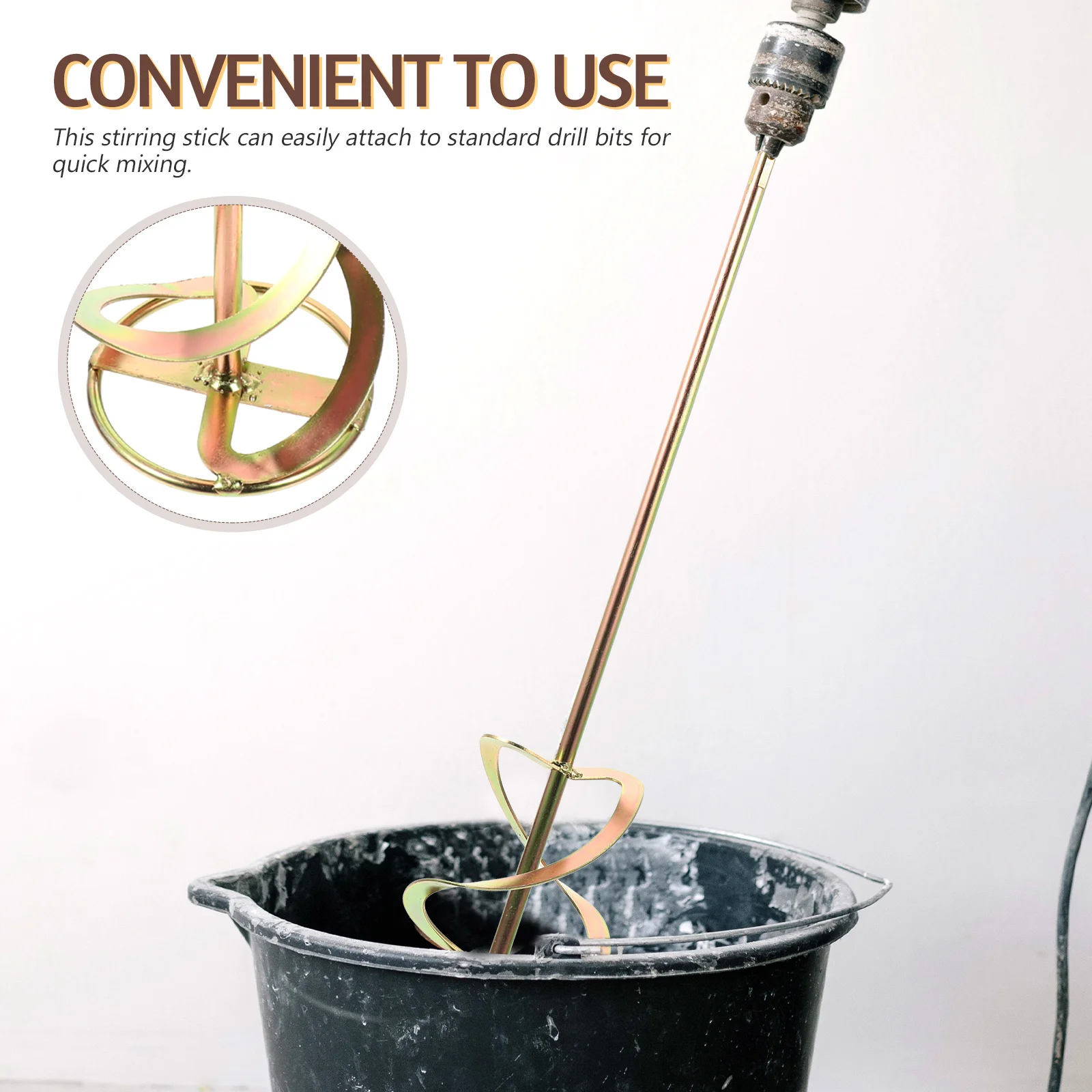 Stick for Mixer Paint and The Tools Attachment Drywall Mud Cement Stirring Rods