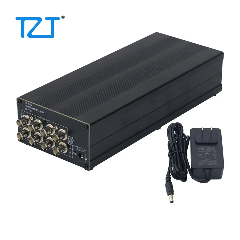 TZT RB-10M 10MHz Rubidium Frequency Standard High Precision Atomic Clock 15V Power Supply 3-Channel Sine Wave