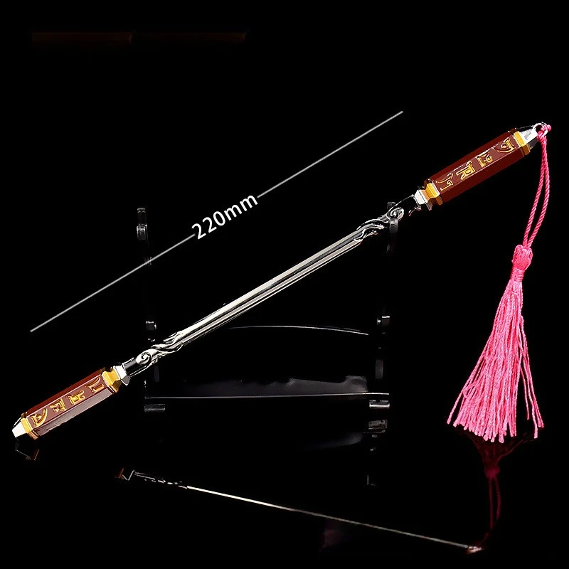 22 cm/8.66in King Games modèles d'armes en métal périphérique Nezha lance flamboyante Nezha millénaire renard jouet épée accessoire de bureau cadeau