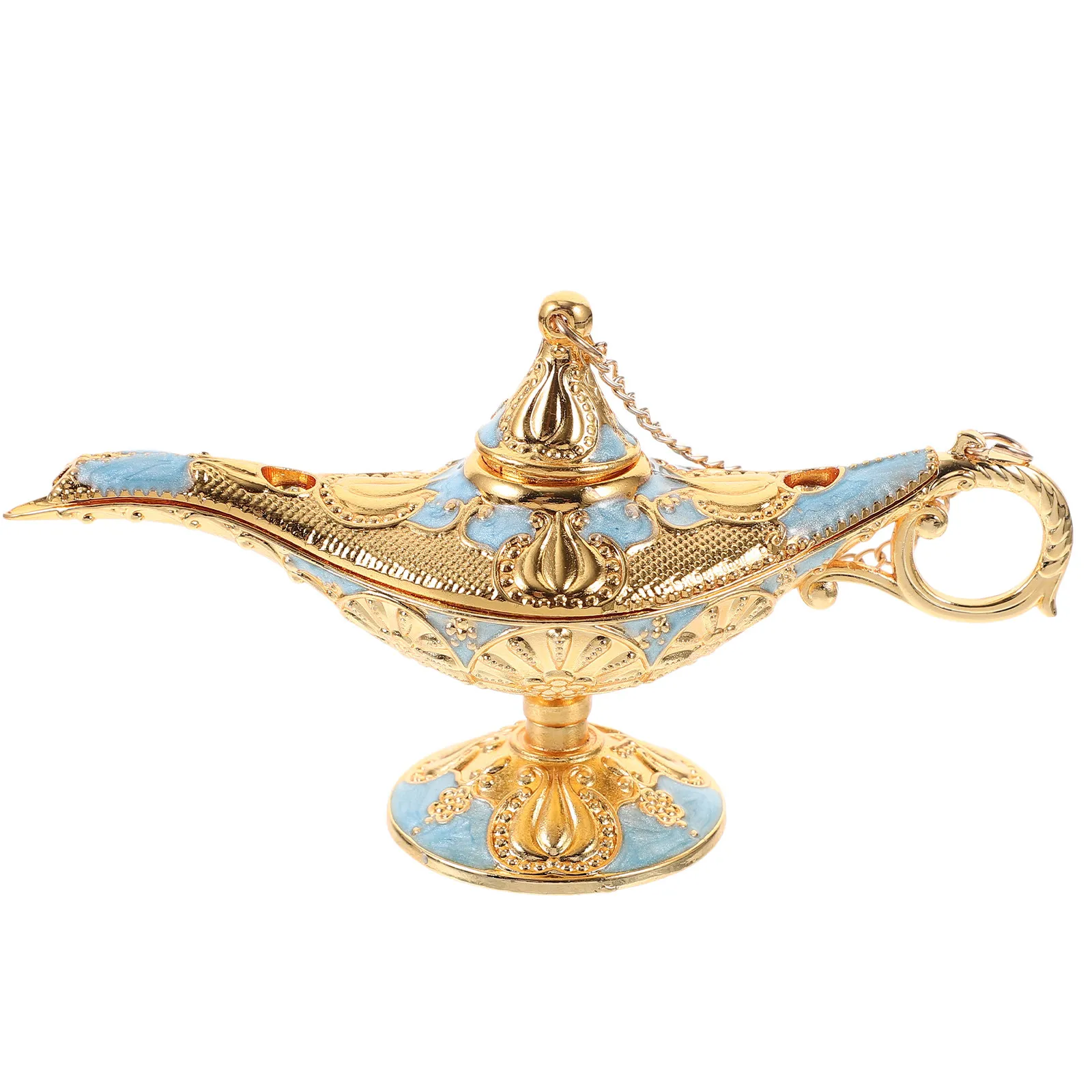 Vintage Lamp Ornament Decorative Desktop Banquet Adornment Metal Charming Light Decor Party Accessory
