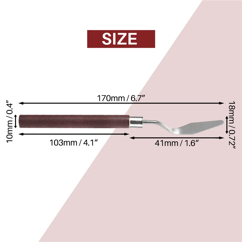 Metal Blade Mixing Tool, Espátula para Pintura e Pintura Artística, Putty Scraper, 1.6 pol