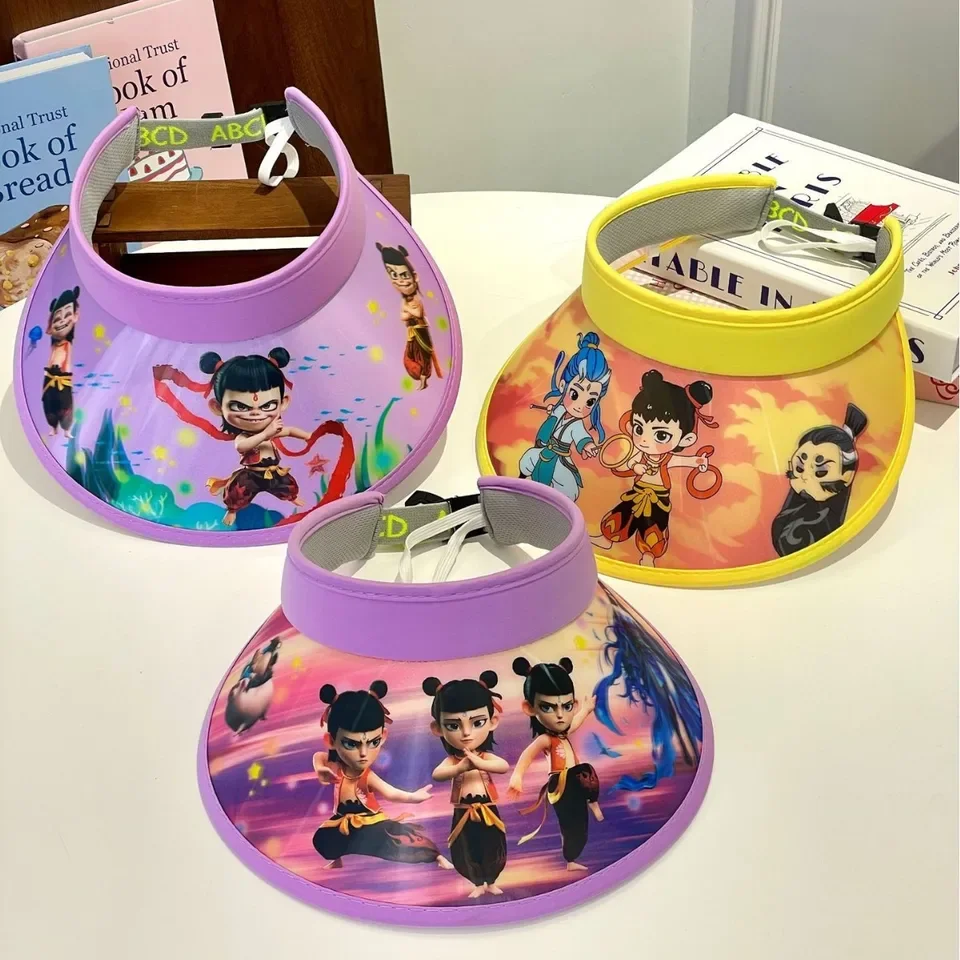 

2025 New Kids Hat Wide Brim Cartoon Outdoor Summer Cap UV Boys Girls Breathable shade