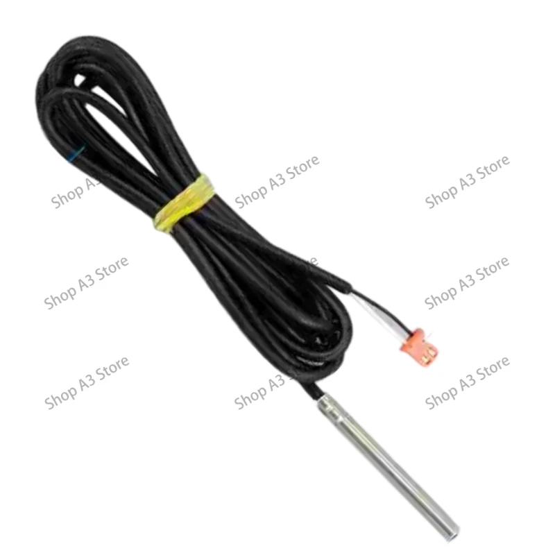 Ice Maker Evaporator Temperature Sensor Metal Probe, Ice Thickness Detection & Ice Release Control Thermistor with Thermostat Wi